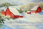 Red Barns in Winter