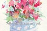 Flowers in Blue Bunny Bowl