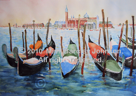 Gondolas Guarding-Venice
